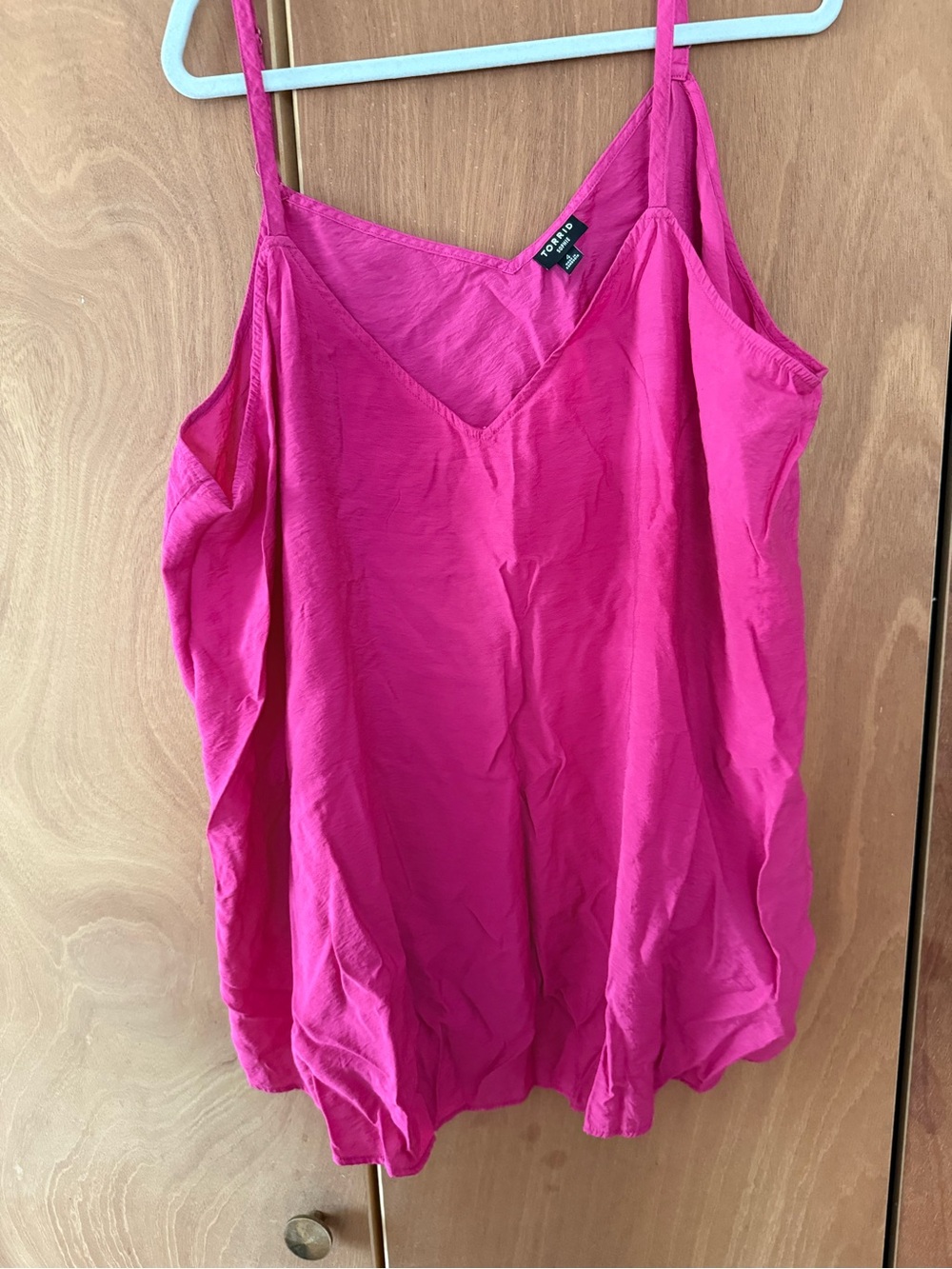 torrid Bright Fuchsia V-Neck Satin-Look Cami